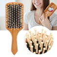 thumbnail image 3 of Peine De Bambú Masaje Cepillo Para El Cabello Adulto Sano Recto Seco Húmedo Rizado Niño YLSHRF Otros, 3 of 8