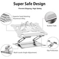 thumbnail image 4 of Support pour Ordinateur Portable Multi-Angle avec Évent de Chaleur, Support Réglable en Aluminium Compatible avec Ordinateur Portable (11-17 Pouces) MacBook Pro / Air, Dell, Lenovo, Samsung, Huawei MateBook, 4 of 7