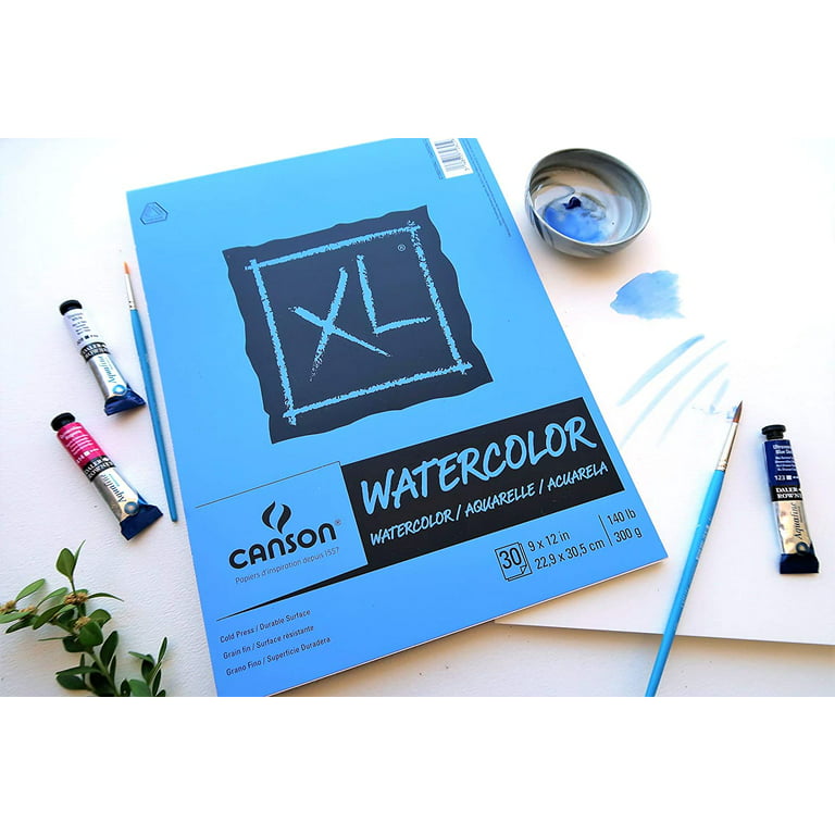 Canson XL Series Watercolor Paper, Wirebound Pad, 7x10 inches, 30 Sheets  (140lb/300g) - Artist Paper for Adults and Students - Watercolors, Mixed
