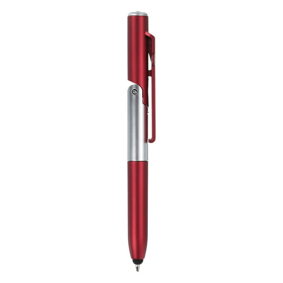 Multifunction Stylus Pen Capacitive Touch Screen Ballpoint Pens with LED Light, Foldable for Writing, Red