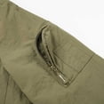 thumbnail image 6 of WIZUTIZ Men's Outdoor Jacket Solid Color Zipper Pocket Stand Collar Long Sleeve Windproof Polyester Multi-Pocket Coat for Mountaineering Riding Hiking Daily Mens Fashion, 6 of 9