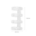 thumbnail image 2 of Miangastore 10Set Four-Hole Segmented Binders Loose Leaf Binder Snap Transparent Plastic for Office Use, 2 of 8
