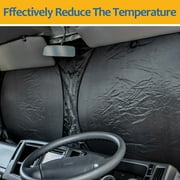 Jumbo Car Windshield Sunshade,iClover Foldable Large Auto Windshields Blocks UV Rays Sun Visor Protector, Fits Almost Car,SUV,Pickup,Van,Truck(75x35.4)