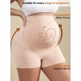 thumbnail image 3 of Athlemo Women's Maternity Yoga Shorts Seamless Mid Thigh Shorts Sizes S-XXL, 3 of 7