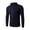 Navy, variant on ameIAEA Mens Stand Collar Shirts Button Down Long Sleeve Shirts Solid Color Fall Casual Tops