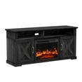 thumbnail image 5 of Fireplace TV Stand with Fireplace for 75 inch TV Farmhouse Entertainment Center with Storage, Black, 5 of 9