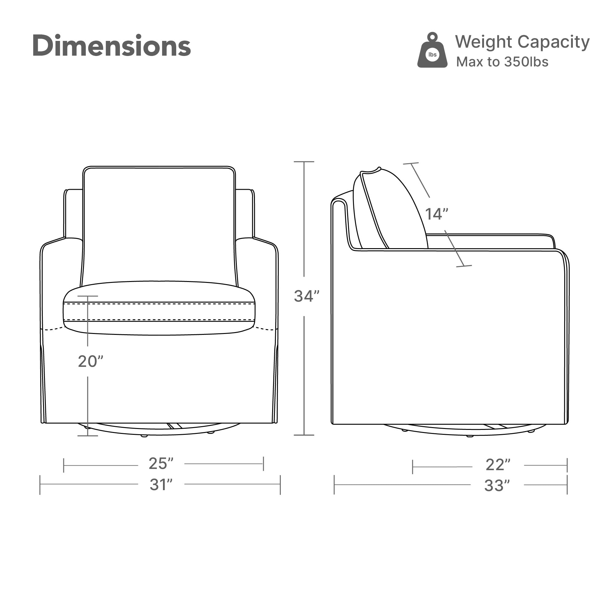 Spruce & Spring Upholstered Swivel Glider Accent Chair for Living Room, Nursery and Bedroom, Reversible Cushions, Track Arms, Modern Lounge Chair, Sand