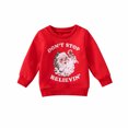 thumbnail image 1 of Sudadera Para Niños Pequeños, Bebés, Niñas, Niños, Estampado Navideño, Manga Larga, Suéter Superior, Suéter Rojo Odeerbi LM103-6556, 1 of 8