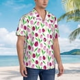 thumbnail image 5 of Fotbe Tulips Flowers Hawaiian Shirt for Men Unisex Summer Beach Casual Short Sleeve Cotton Linen Button Down Shirts-X-Large, 5 of 9