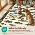 thumbnail image 4 of Design&I 8'x10' Washable Area Rug Fishing Vintage Bass Lure Trophy Motifs Border Wildlife Cabin for King Size Bedroom, Under Bed, Sleek Flatweave Pet Friendly, 4 of 7