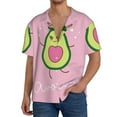 thumbnail image 3 of KLL Cute Avocado Print Men's Shirt Short Sleeve Button Down Summer Cuba Beach Shirts- 3X-Large, 3 of 7