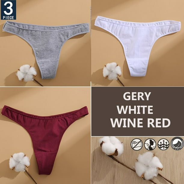 finetoo 3 unids/set algodón lencería mujer g-string ropa interior 7 colores sólidos señoras bragas mujer baja altura mujer tanga calzoncillospangjing