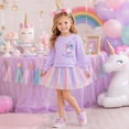 thumbnail image 4 of Lanbubble Girls Dresses Long Sleeve Sweat Party Dress with Sequin Tulle Skirt 3-7 Years, 4 of 6