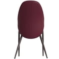 thumbnail image 6 of LeisureMod Sante Dining Chair, Mid-Century Modern Upholstered Leather Dining Arm Chair with Iron Legs for Kitchen and Dining Room (White/Bordeaux), 6 of 8