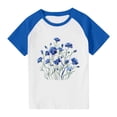 thumbnail image 6 of LNWUY Toddler Girls Boys Summer Fashion Tshirt Cute Round Neck Print T-Shirt Cotton Short Sleeve Top Shirts Blue 11 Years, 6 of 6