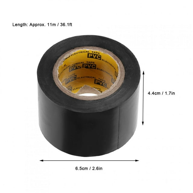 Ruban, ruban Isolant Étanche, Ignifuge Électrique Largeur 4,4 cm pour Outils de Réparation de Circuit Pièces de Résistance Fourniture d'Électricien Noir, Rouge, Bleu