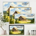 thumbnail image 4 of Designart 'Old Cottage At Summer With Peaceful Landscape' Traditional Framed Canvas Wall Art Print, 4 of 5