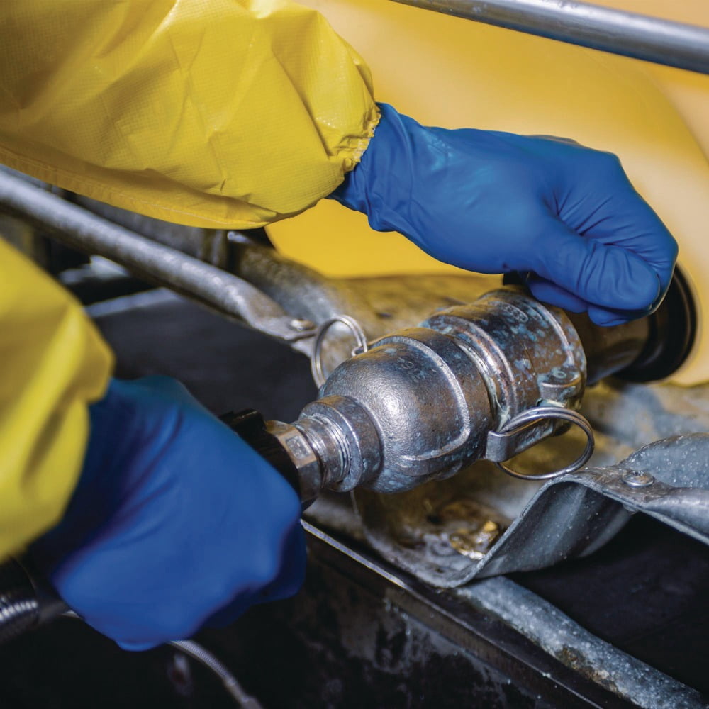 Ansell 97790 A70 Polyethylene-Coated Fabric Chemical Spray Protection Aprons - One Size Fits Most, Yellow (100/Carton)