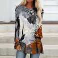 thumbnail image 1 of Costumes d'Halloween pour Femmes 2023 en Liquidation T-Shirts Oversize à Col Rond pour Femmes Imprimé Halloween Manches Courtes T-Shirt Blouse Hauts, 1 of 5