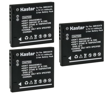 Kastar 3-Pack DMW-BCK7E Battery Replacement for Panasonic Lumix DMC-TS25 Lumix DMC-TS30 Lumix DMC-FH2 Lumix DMC-FH4 Lumix DMC-FH5 Lumix DMC-FH6 Lumix DMC-FH7 Lumix DMC-FH8 Camera