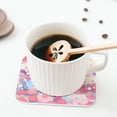 thumbnail image 5 of Lsque Sanrio Pattern 4" Drink Coasters Set of 6, Leather Absorbent Coasters, Table Coaster Set Decorative Coffee Cup Coasters Housewarming Gift, 5 of 7