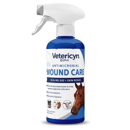 UPC: 0852009002024 | Vetericyn Plus Antimicrobial Horse Wound Care Spray 16-ounce