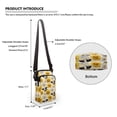 thumbnail image 6 of HELLHERO Cow Sunflower Daisy Present Adjustable Strap Crossbody Bags Vintage for Outdoor Daily Use, 6 of 7