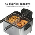 thumbnail image 3 of Hamilton Beach 19-Cup/4.5L  Electric Deep Fryer with 2 Baskets, Freidora de Aceite, Stainless Steel, 3 of 9