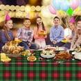 thumbnail image 6 of Christmas Tablecloth under $5! Cagogo Christmas Plaid Tablecloth 137x274cm, Disposable Plastic Party Table Cover, Holiday Dining Decor, Themed Celebration Supplies, 6 of 6