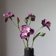 thumbnail image 4 of Nvzi Purple iris artificial flower -5 pieces, 18 inches long, home decoration flower, fake iris flower wedding arch bride bouquet, office kitchen dining table center decoration, 4 of 5