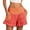 Watermelon Red, variant on ITSAME Womens Casual Shorts, Ruffle Hem High Waist New Embroidered Pull-On Shorts with Pockets Army Green