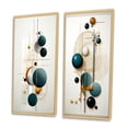 thumbnail image 3 of Designart "Circular Geometry Minimal Retro Sweet Serenity III" Modern Geometric Framed Wall Art Set Of 2 - Modern White Framed Canvas Set For Living Room Decor, 3 of 6