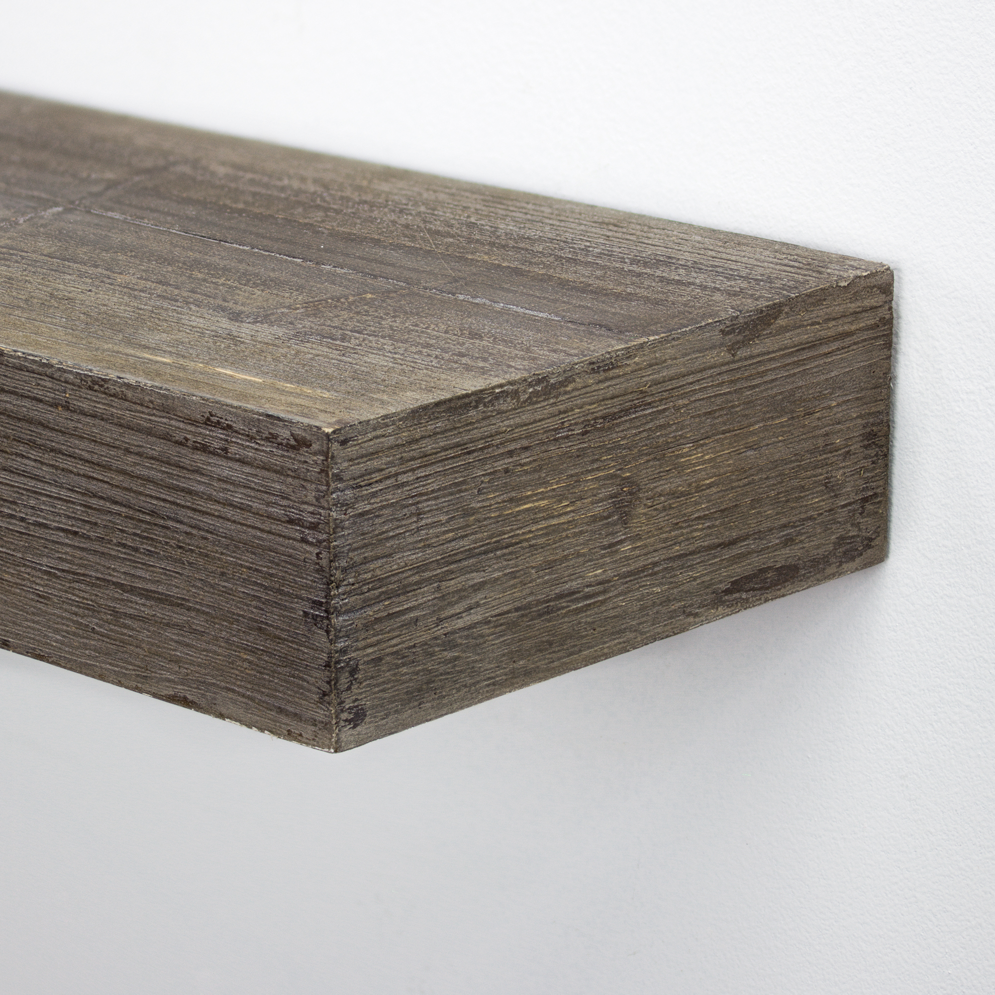American Art Decor Rustic Wood Floating Wall Shelf Grey (Small) - 3.25" x 24.25" x 8.25"