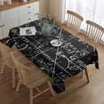thumbnail image 2 of Math Equations Algebra Black Pattern Rectangle Tablecloth 60"x84",Waterproof Polyester Rectangle Table Cloth, Wipeable Spillproof Polyester Tablecloth for Dining, Camping, Indoor and Outdoor, 2 of 5