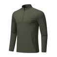 thumbnail image 3 of Maplenight Mens Quarter Zip Sweatshirt High Elastic Mock Neck Slim Fit Long Sleeve Pullover Tops Outdoor Sports Running Gym Warm Active Shirts, 3 of 4