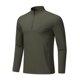 thumbnail image 1 of pstuiky Sudadera informal de manga larga con cuello alto para hombre, ideal para correr al aire libre y con cremallera de un cuarto. Camiseta/camiseta de manga larga con cuello alto para hombre., 1 of 4