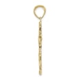 thumbnail image 2 of FJC Finejewelers 10k Gold Polished And Textured Nugget Block Style Cross Charm, 2 of 6