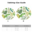 thumbnail image 7 of YFYANG Round Fitted Table Cloth, Waterproof Green Abstract Leaf Doodle Pattern Polyester Table Cover, Indoor Outdoor Decorative Tablecloths with Elastic Edge, 7 of 7