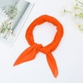 thumbnail image 2 of UJNDER Women's Scarf Chiffon Square Candy Colored Soft Lightweight Orange A, 2 of 4