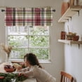 thumbnail image 5 of Valances Curtain Buffalo Check Plaid Kitchen Curtain Valances Rod Pocket Rustic Plaid Farmhouse Window Curtain Treatment Short Topper Curtains for Kitchen Bathroom Living Room 1 Panel 54x18 Inch, 5 of 6