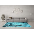 thumbnail image 3 of Ahgly Company Indoor Round Oriental Light Blue Industrial Area Rugs, 3' Round, 3 of 4