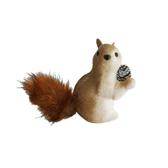 EUDIDV Xmas Ornaments Mini Christmas Tree Decorations Cute Lifelike Squirrels Hanging Figurines Pines Cones Decorations Hanging Ornaments Forest Animals Decorations Christmas Decorations