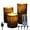Brown A-D 3”×H 4”5”6”, variant on Yellow D 3”×H 4”5”6" Birch Bark LED Electric Candles Set of 3