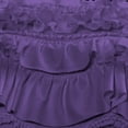 thumbnail image 6 of D.N.G. BEDDINGS 800 Thread Counts, 100% Egyptian Cotton, 550 GSM Microfiber filled Quilt Ruffled With Small Pom Pom Textured 1 Piece King/Cal-King Size Comforter, Purple, 6 of 6
