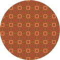 thumbnail image 1 of Ahgly Company Machine Washable Indoor Round Transitional Orange Area Rugs, 4' Round, 1 of 7