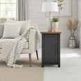 thumbnail image 3 of Bridgevine Home 14" Farmhouse Chair Side Table with Door Storage, Two-Tone Wood Finish, Fully Assembled, 3 of 10