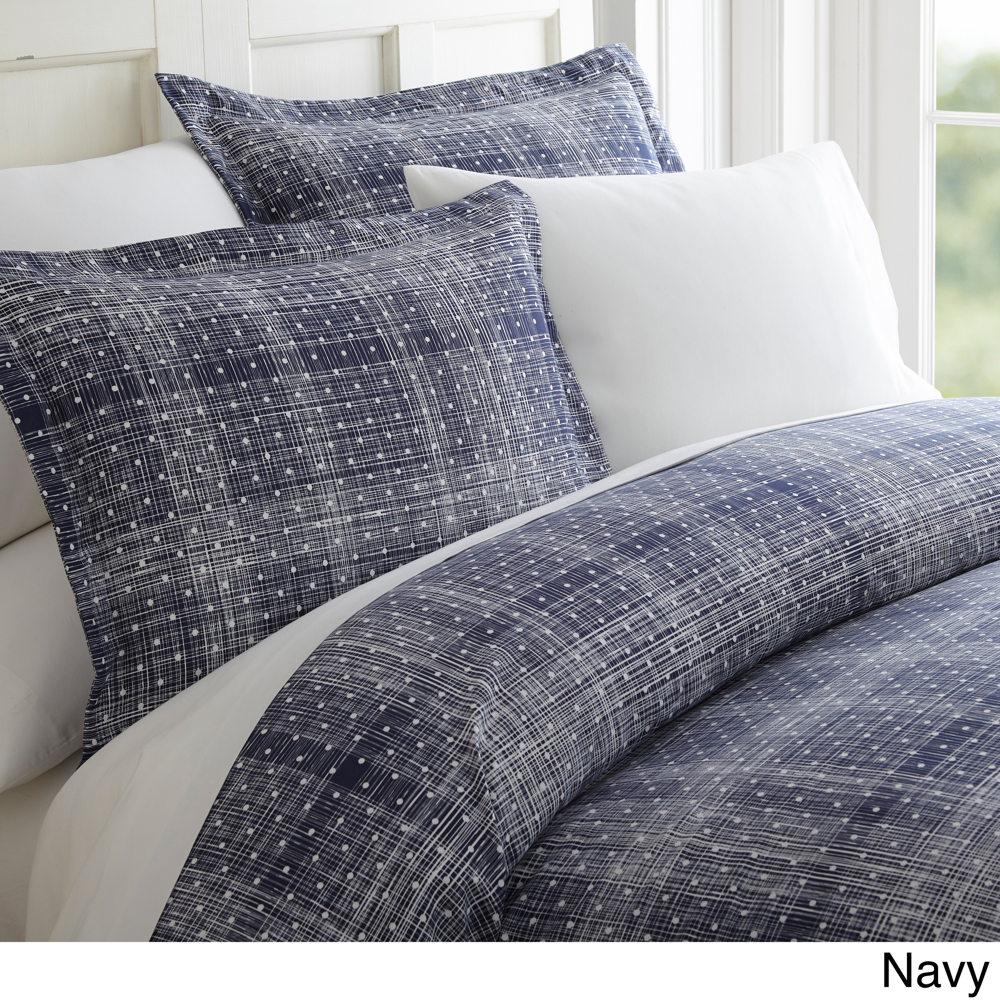 Simply Soft 3 Piece Polka Dot Pattern Duvet Cover Set