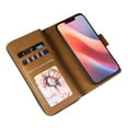 thumbnail image 6 of Dteck Wallet Case for Samsung Galaxy A36 5G, Shockproof Premium Magnetic Closure Zipper Pocket Folio PU Leather Flip Case Cover with 9 Card Slots Kickstand, Brown, 6 of 7