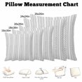thumbnail image 5 of Throw Pillow Covers, Grey Botanical 16x16 Pillow Covers for Couch/Sofa/Bed, Modern Farmhouse Striped Decorative Square Linen Cushion Pillowcase for Home Decor, 5 of 9