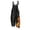 Black, variant on Women's Halloween Overalls Skeleton Skull Halter Backless Funny Jumpsuits Bat Pumpkin Sleeveless Spooky Overalls, XL